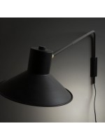 LEVI schwarz mit Metall Lampenschirm Applique Wandleuchte modernes Design