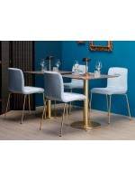 ALICE POP Beine aus Messing Stahl in Samt Farbe Wahl oder Beige Kunstleder oder in feuerhemmenden Samt Stuhl