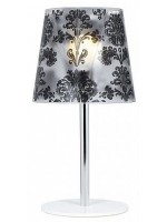 PUAL table lamp h 59 cm lampshade in black decorated transparent polycarbonate