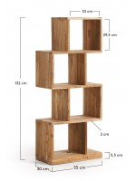 SNAKE Bücherregal aus Holz 55x132