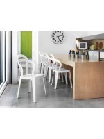 TITI scelta colore in policarbonato sedia per arredamento moderno o classico interno o esterno