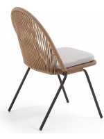 GINGER in rope design chair for indoor or outdoor