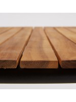 SLIDER Mesa de madera de acacia 180x90 de diseño para interior o exterior