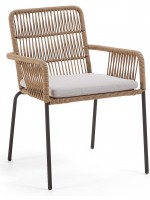 CLEO black or beige in rope design chair for indoor or outdoor