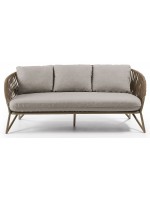 BOLER sofa in rope and metal with cushions included for indoor and outdoor garden terraces