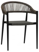 MOLT Chaise avec accoudoirs en aluminium peint empilable pour bar résidence hôtel restaurant b & b chalet