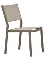 FABULA sedia impilabile in alluminio verniciato e textilene per esterno giardino terrazzi hotel chalet bar ristoranti