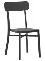 DREM en aluminium peint couleur au choix chaise empilable pour bars glaciers hôtels restaurants terrasses extérieures