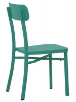DREM in painted aluminum choice of color stackable chair for bars, ice cream parlors hotels chalets restaurants outdoor terraces