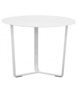 ABBA white or dove gray painted aluminum Ø45 coffee table for outdoor