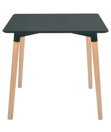 COSMO Table 80 ou 120 cm blanche ou noire pour les restaurants à domicile et bars à socle en bois et en mdf laqué