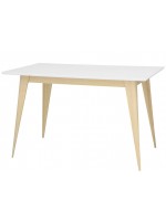 ALINA white or black table for home or bar restaurants ice cream base wood and lacquered mdf top