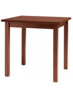 TIVOLI fixed table 70x70 or 80x80 or 90x90 cm in solid walnut for home or bar restaurant ice cream parlor pub