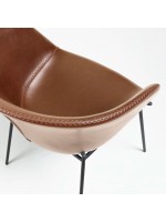 INNO padded chair with armrests and metal legs design home armchair