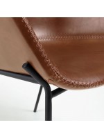 INNO gepolsterter Stuhl mit Armlehnen und Metallbeinen Design-Heimsessel