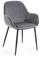 GIOVI gepolsterter Stuhl mit Armlehnen und Metallbeinen Design-Heimsessel
