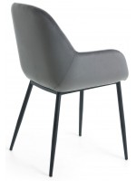 GIOVI gepolsterter Stuhl mit Armlehnen und Metallbeinen Design-Heimsessel