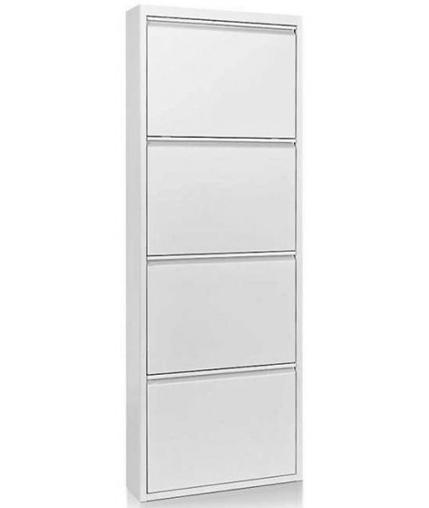 SHOE CABINET with 4 15 x 50 flap doors in various colors varnished metal shoe rack