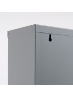 SCARPIERA 15x50x169 shoe cabinet with 5 flap doors in white or black or gray painted metal