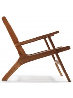 CELTO fauteuil en bois d'acacia massif et osier tressé interne ou externe