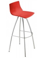 DAY 65 cm or 82 cm seat height structure in chromed steel and technopolymer choice of color stool home kitchen bar