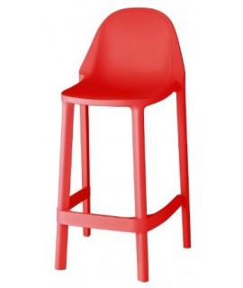 PIU' taburete h75 o h65 cm elección de color en tecnopolímero apilable para cocina barra de snak heladería jardín terraza