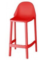 PIU' Hocker H75 oder H65 cm Farbwahl in stapelbarer Technopolymer für Küche Snak Bar Eisdiele Gartenterrasse
