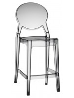 IGLOO h 65 cm hauteur d'assise tabouret transparent ou fumé pour intérieur ou extérieur maison ou bar restaurant