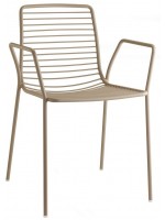 SUMMER steel chair with armrests choice of color for home or contract for indoor or outdoor