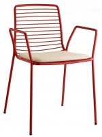 SUMMER steel chair with armrests choice of color for home or contract for indoor or outdoor
