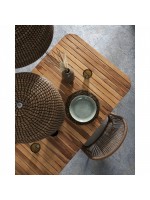 SLIDER 180x90 acacia wood table design for indoor or outdoor