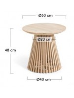 DAVIS Table en bois de teck design maison