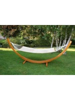 CHANTAL hammock in ecrù fabric with eucalyptus wood support