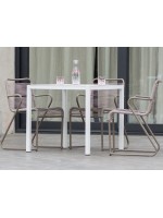 ELISIR dans différentes tailles table en aluminium pour terrasses de jardin résidence hôtel bar restaurants