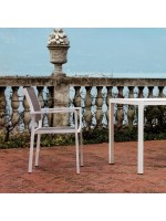 ATRA en diferentes acabados silla apilable de aluminio para terrazas ajardinadas contrato de restauración