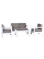 CHACE living room set in aluminum color choice for outdoor garden terraces hotel rooms