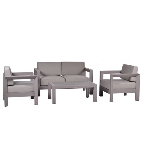 CHACE div 2 posti e 2 poltrone set salotto in alluminio scelta colore per esterno giardino terrazzi hotel locali sul lungomare