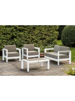 CHACE living room set in aluminum color choice for outdoor garden terraces hotel rooms