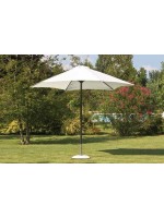 EGRIS Ø300 cm Parasol rond en aluminium et tissu blanc