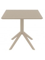 ACOBAR white or taupe or anthracite fixed polypropylene table for garden terraces residence chalets restaurants