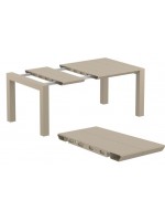 AMNESY choice of color and sizes extendable polypropylene table for garden terraces residence restaurants chalets