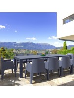 AMNESY allungabile in polipropilene scelta colore e misure tavolo per giardino terrazzi residence ristoranti chalet