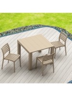 AMNESY coloris au choix et dimensions table extensible polypropylène pour jardin terrasses résidence restaurants chalets