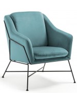 LORE sillón de diseño moderno en terciopelo o tela