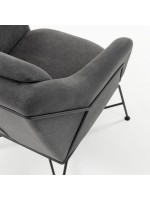 LORE in tessuto grigio scuro poltrona design di tendenza