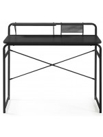 BENCH Schreibtisch Tisch 98x48 in schwarzem Metall Studie Schlafzimmer Büro