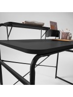 BENCH Mesa de escritorio 98x48 en estudio de metal negro oficina de dormitorio