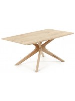 DADOX 180x90 or 200x100 in solid oak bleached fixed table