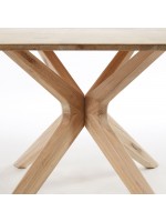 DADOX 180x90 o 200x100 in legno massello di rovere sbiancato tavolo fisso