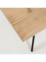 SAN FRANCISCO 160x90 mesa fija fija de madera maciza de roble blanqueado de madera maciza